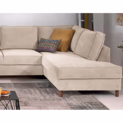 Best Mobilier Jake Canapé d'angle 7 siège(s) Bleu - Vue supplémentaire 6