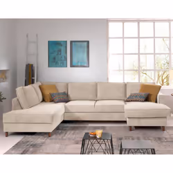 Best Mobilier Jake Canapé d'angle 7 siège(s) Bleu