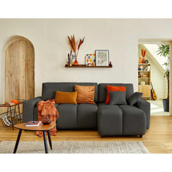 Best Mobilier Crocus Canapé d'angle 4 siège(s) Gris