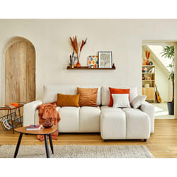 Best Mobilier Crocus Canapé d'angle 4 siège(s) Beige