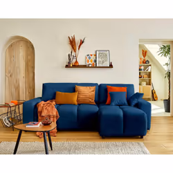 Best Mobilier Crocus, Bleu, Tissu, Bois, Plastique, 2330 mm, 1420 mm