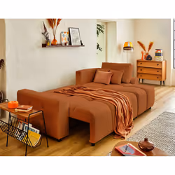 Best Mobilier Crocus Canapé d'angle 4 siège(s) Couleur rouille