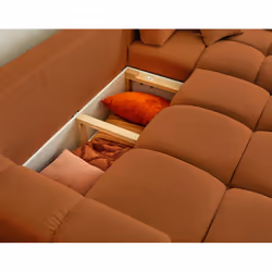 Best Mobilier Crocus Canapé d'angle 4 siège(s) Couleur rouille