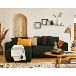 Best Mobilier Camelia, Vert, Velours, Bois, Plastique, 2350 mm, 1380 mm