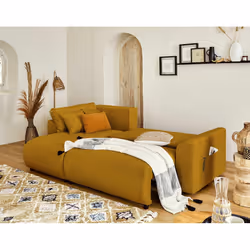 Best Mobilier Camelia Canapé d'angle 4 siège(s) Jaune