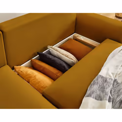 Best Mobilier Camelia Canapé d'angle 4 siège(s) Jaune