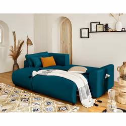 Best Mobilier Camelia Canapé d'angle 4 siège(s) Bleu