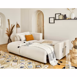Best Mobilier Camelia Canapé d'angle 4 siège(s) Beige