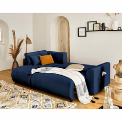 Best Mobilier Camelia Canapé d'angle 4 siège(s) Bleu