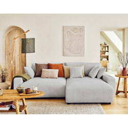 Best Mobilier Pivoine Canapé d'angle 4 siège(s) Gris