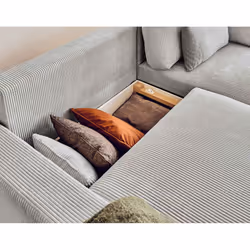 Best Mobilier Pivoine Canapé d'angle 4 siège(s) Gris