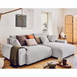 Best Mobilier Pivoine Canapé d'angle 4 siège(s) Gris - Vue supplémentaire 5