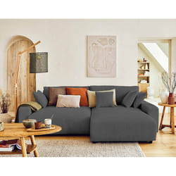 Best Mobilier Pivoine Canapé d'angle 4 siège(s) Gris