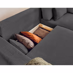 Best Mobilier Pivoine Canapé d'angle 4 siège(s) Gris