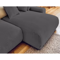 Best Mobilier Pivoine Canapé d'angle 4 siège(s) Gris - Vue supplémentaire 4