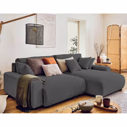Best Mobilier Pivoine Canapé d'angle 4 siège(s) Gris - Vue supplémentaire 5