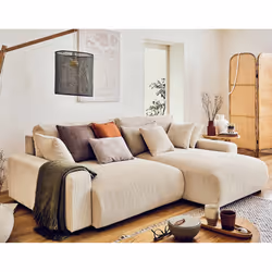 Best Mobilier Pivoine Canapé d'angle 4 siège(s) Beige - Vue supplémentaire 5