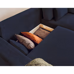 Best Mobilier Pivoine Canapé d'angle 4 siège(s) Bleu
