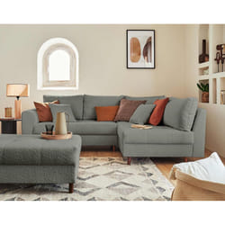 Best Mobilier Rune Canapé d'angle 4 siège(s) Gris
