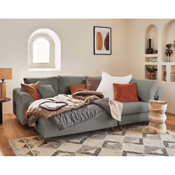 Best Mobilier Rune Canapé d'angle 4 siège(s) Gris