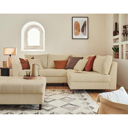 Best Mobilier Rune Canapé d'angle 4 siège(s) Beige