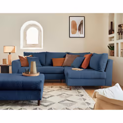 Best Mobilier Rune, Bleu, Tissu, Bois, Bois, 2310 mm, 1610 mm