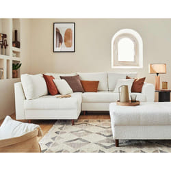 Best Mobilier Rune Canapé d'angle 4 siège(s) Blanc