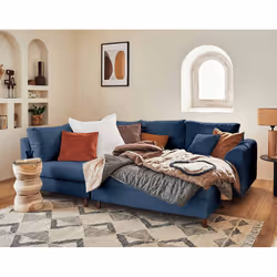 Best Mobilier Rune Canapé d'angle 4 siège(s) Bleu