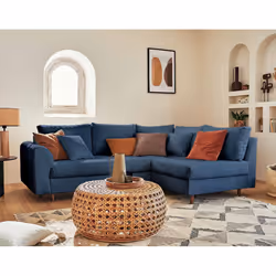 Best Mobilier Rune, Bleu, Tissu, Bois, Bois, 2310 mm, 1610 mm