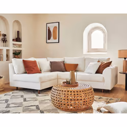 Best Mobilier Rune, Blanc, Tissu, Bois, Bois, 2310 mm, 1610 mm