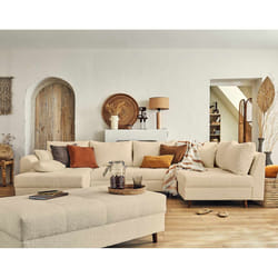Best Mobilier Rune Canapé d'angle 7 siège(s) Beige