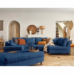 Best Mobilier Rune, Bleu, Tissu, Bois, Bois, 3100 mm, 1610 mm