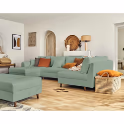 Best Mobilier Rune Canapé d'angle 7 siège(s) Vert