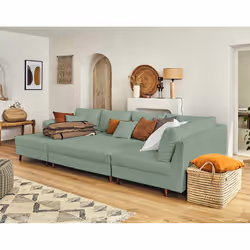 Best Mobilier Rune Canapé d'angle 7 siège(s) Vert