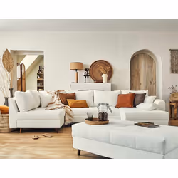 Best Mobilier Rune, Blanc, Tissu, Bois, Bois, 3100 mm, 1610 mm