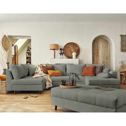 Best Mobilier Rune Canapé d'angle 7 siège(s) Gris
