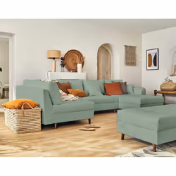 Best Mobilier Rune Canapé d'angle 7 siège(s) Vert