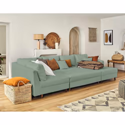 Best Mobilier Rune Canapé d'angle 7 siège(s) Vert