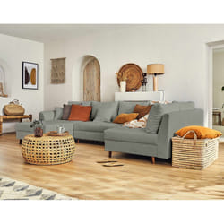 Best Mobilier Rune Canapé d'angle 7 siège(s) Gris