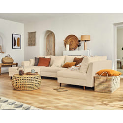 Best Mobilier Rune Canapé d'angle 7 siège(s) Beige