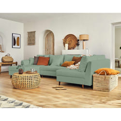 Best Mobilier Rune Canapé d'angle 7 siège(s) Vert