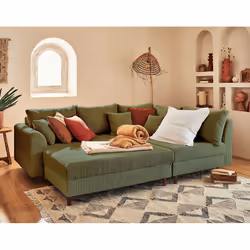 Best Mobilier Rune Canapé d'angle 4 siège(s) Vert