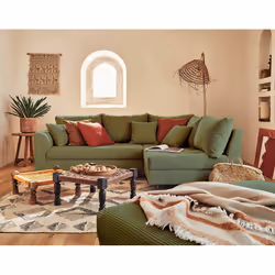 Best Mobilier Rune Canapé d'angle 4 siège(s) Vert - Vue supplémentaire 5