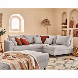Best Mobilier Rune, Gris, Velours, Bois, Bois, 2310 mm, 1610 mm