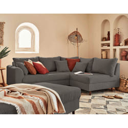 Best Mobilier Rune Canapé d'angle 4 siège(s) Gris