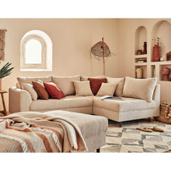 Best Mobilier Rune Canapé d'angle 4 siège(s) Beige