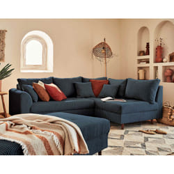Best Mobilier Rune Canapé d'angle 4 siège(s) Bleu