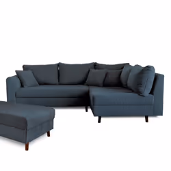 Best Mobilier Rune Canapé d'angle 4 siège(s) Bleu - Vue supplémentaire 6