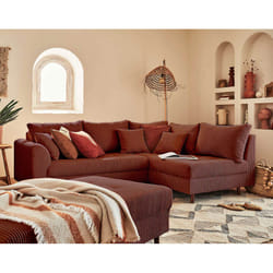 Best Mobilier Rune Canapé d'angle 4 siège(s) Terre cuite