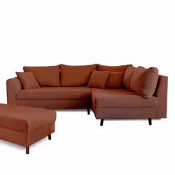 Best Mobilier Rune Canapé d'angle 4 siège(s) Terre cuite - Vue supplémentaire 6